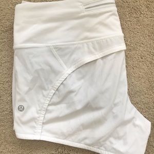 Lululemon Run Times 4in White shorts